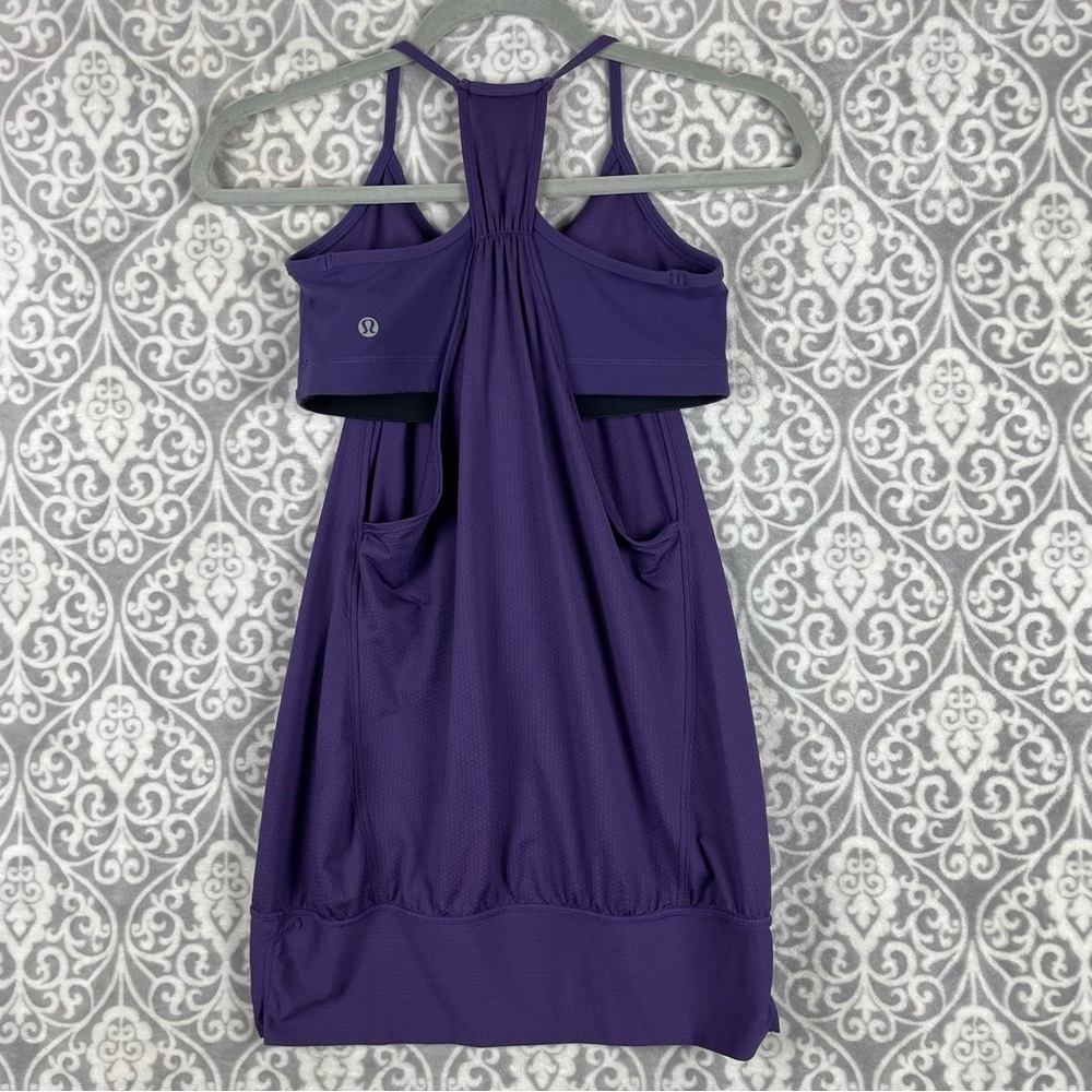lululemon no limits tank lightweight built in bra purple baggy women's sz 8 - Picture 2 of 7